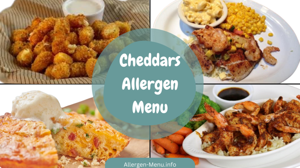 Cheddars Allergen Menu